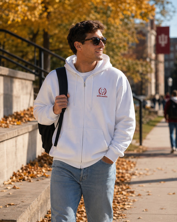 NeverGraduate customer wearing their college colors